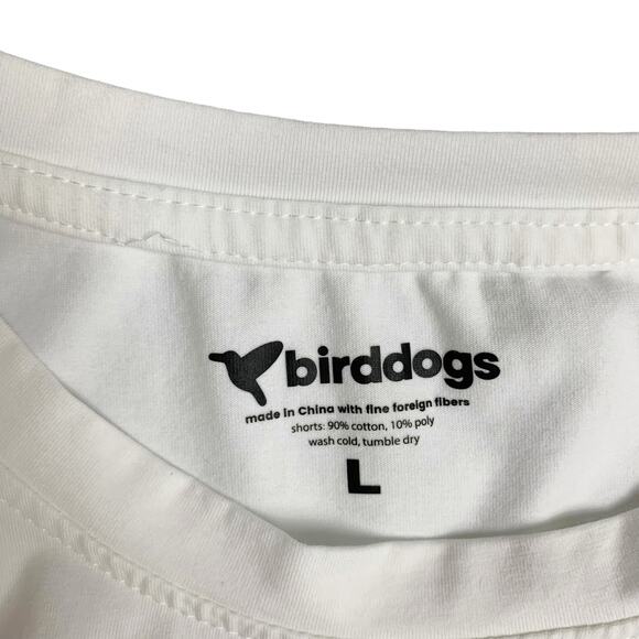 BirdDogs T-shirt Short Sleeve White Shirt Logo Hummingbird Men's L - Picture 3 of 9